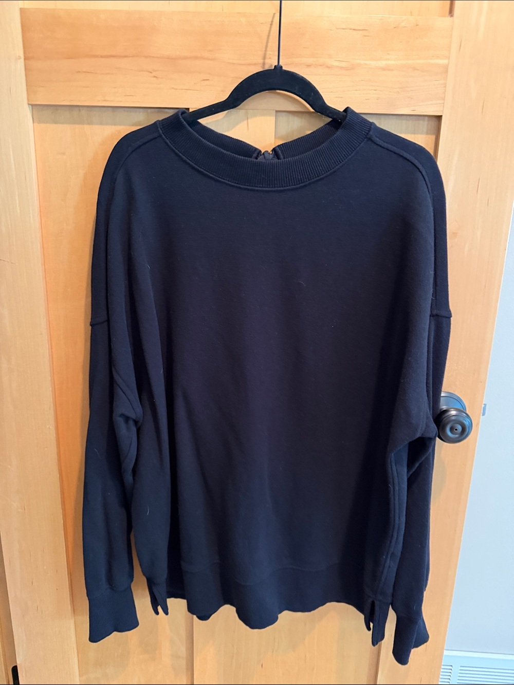 aerie Black oversized Crewneck Sweatshirt
